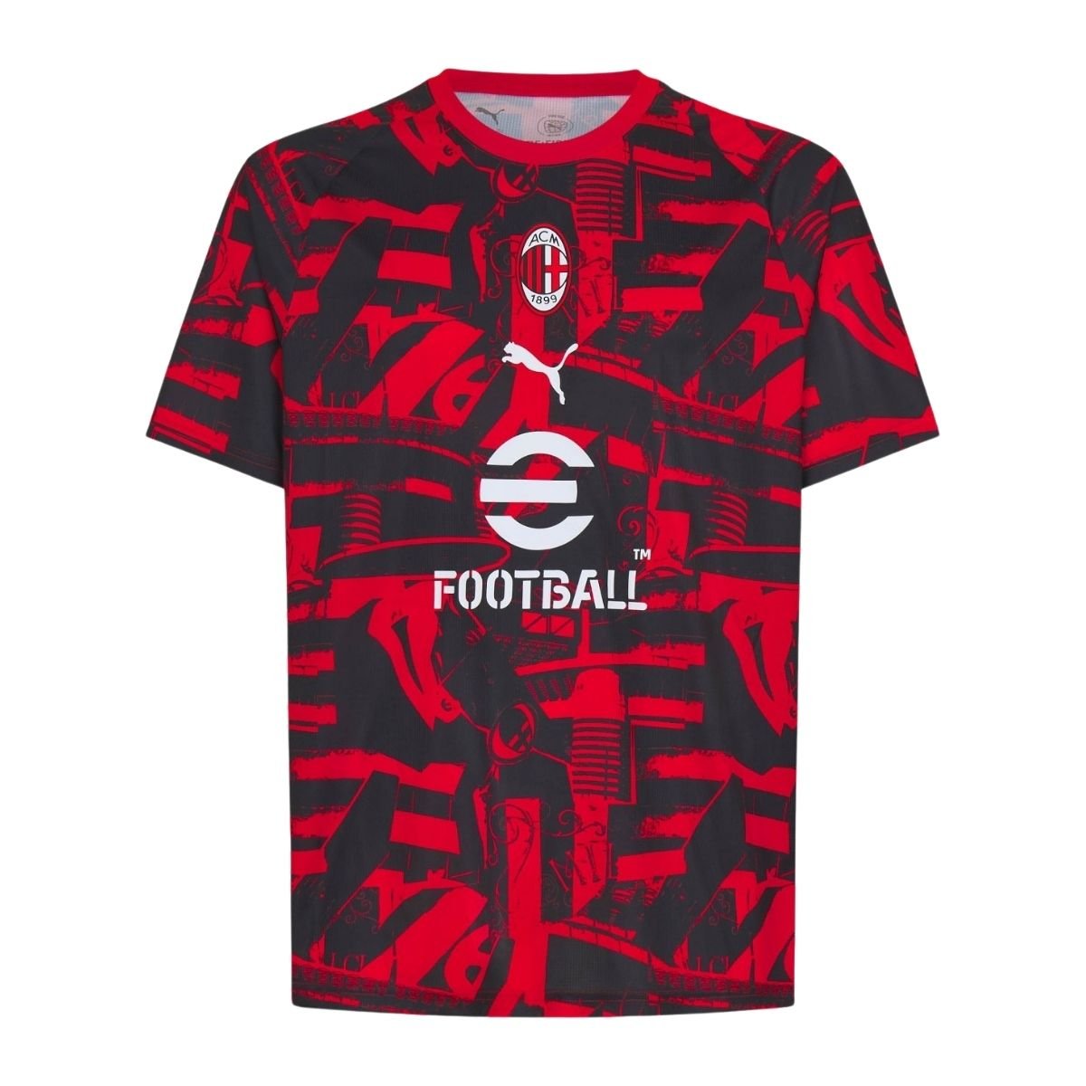 camisa-milan-vermelha-2026-27-pre-jogo-i-masculina Camisa AC Milan Vermelha 2026/27 Pré-jogo Masculina