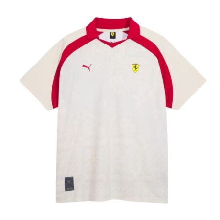 Camisa Scuderia Ferrari Singapura Branca 2026/27 F1 Tem Masculina