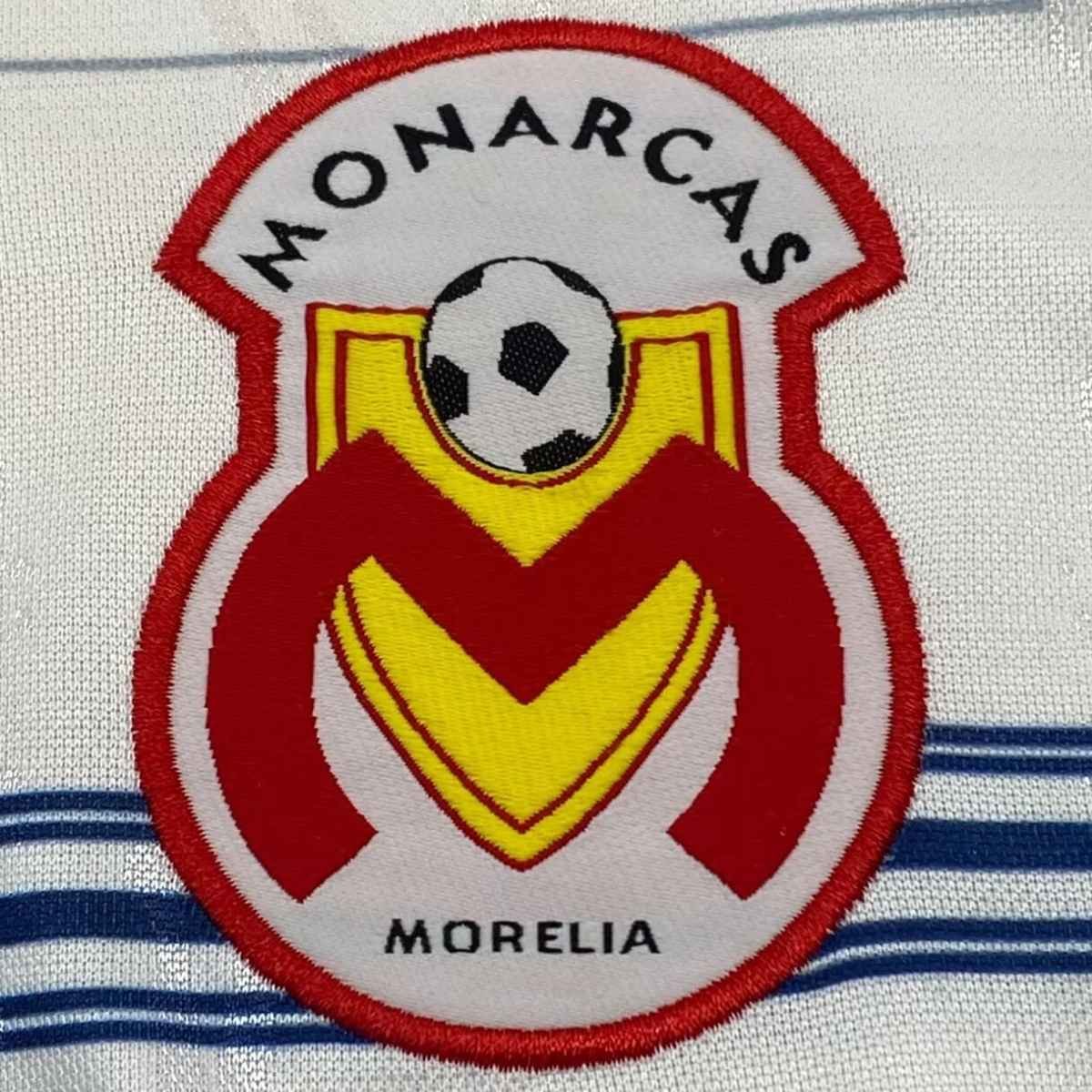 camisa-manga-longa-morelia-monarcas-branca-1999-2000-away-ii-masculina (4) Camisa Club Atlético Morelia Branca 1999/00 Away II Manga Longa