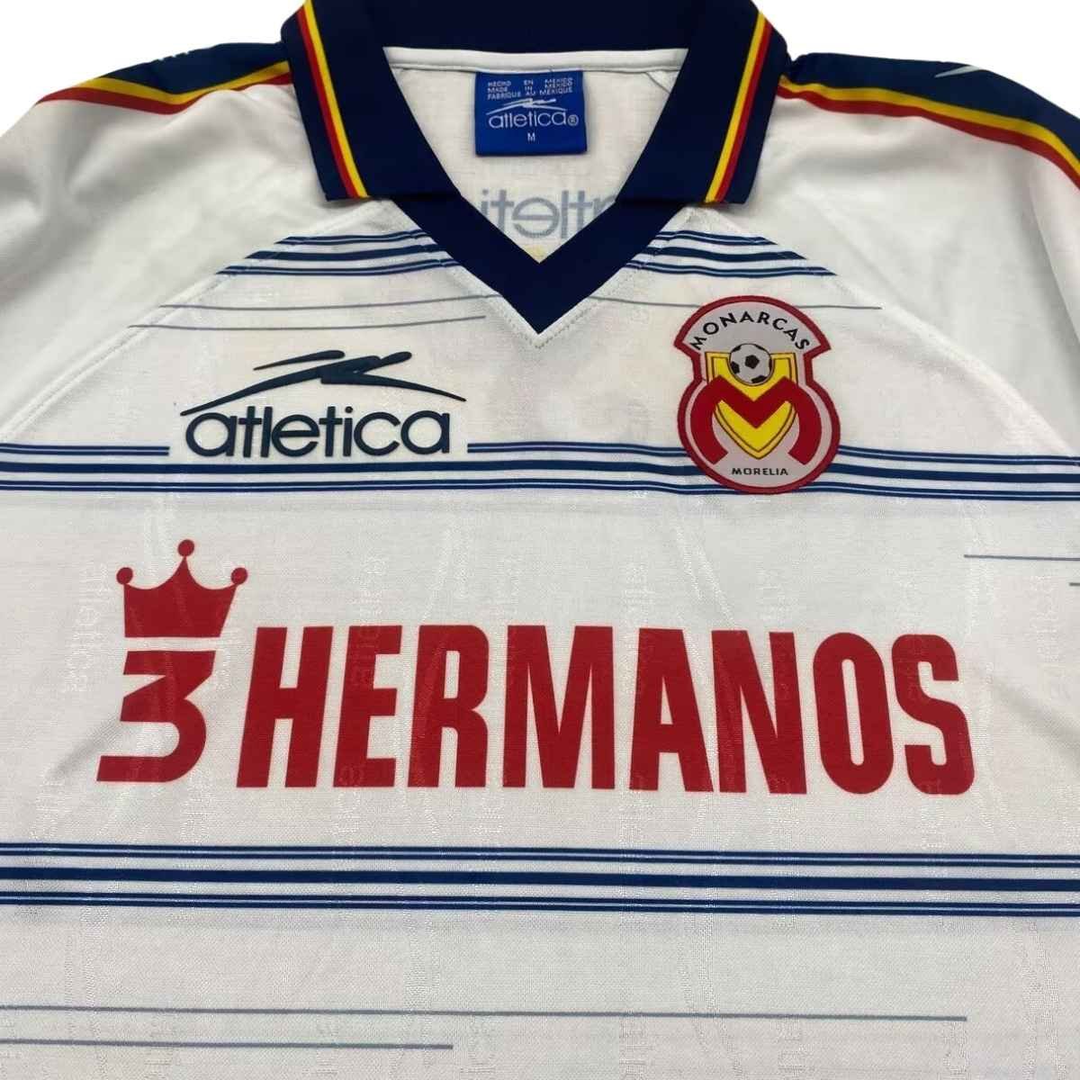 camisa-morelia-monarcas-branca-1999-2000-away-ii-masculina (2) Camisa Club Atlético Morelia Branca 1999/00 Away II Masculina