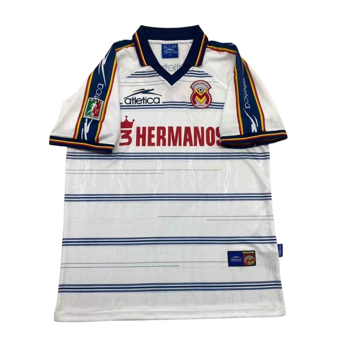 camisa-morelia-monarcas-branca-1999-2000-away-ii-masculina Camisa Club Atlético Morelia Branca 1999/00 Away II Masculina