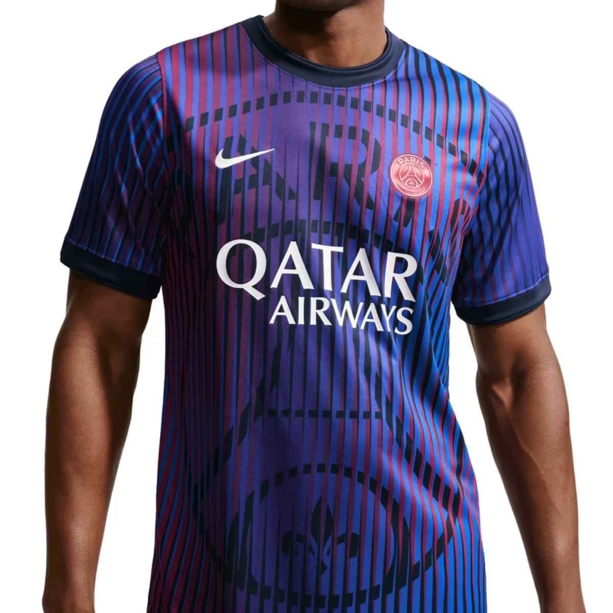 camisa-psg-paris-saint-germain-2026-27-pre-match-masculina Camisa PSG Roxo 2026/27 Pré-jogo Masculina
