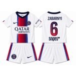kit-infantil-paris-saint-germain-psg-branco-zabarnyi-#6-2026-27-away-ii-unissex